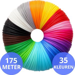 Montzys® 3D Pen Filament - 175 Meter & 35 Verschillende Kleuren - Navulling & Vullingen - Tekenen & Speelgoed