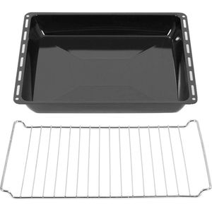 ICQN Diepe Ovenbakplaat 422x370x45 mm en Rooster 422x370 mm Set