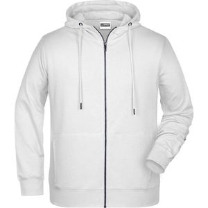 James and Nicholson Heren Basisrits Hoody (Wit)