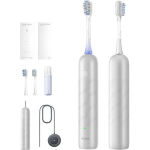 Oplaadbare Elektrische Tandenborstel met App en 3-in-1 Borstelkop - Matzilver