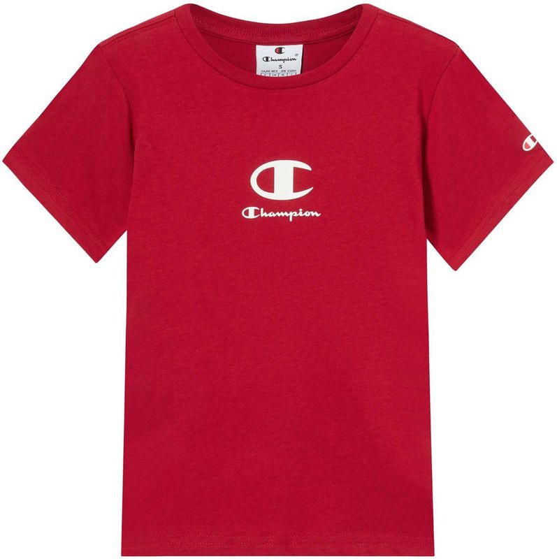 Kampioen - Crewneck T-Shirt - Rood - Sportwear - Kind