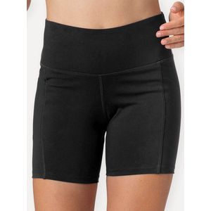 Dancer Dancewear® Hot Bikepants dames | Langere hotpants Zwart Viscose | Kort strak broekje | Dans en sport | Maat 42 | Maat XL