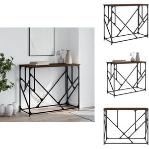 vidaXL Wandtafel - Wandtafels - Bijzettafel - Console Tafel - Wandtafel 100x40x80 cm bewerkt hout bruin eikenkleur