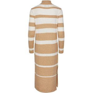 Piece Eilje L T-neck Knit Dre Birch Tripe Nomad | Beige | Maat: S