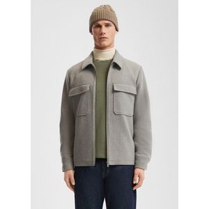 Buitenjas - Wolblend - Overshirt - Regular Fit - Gemêleerd Patroon