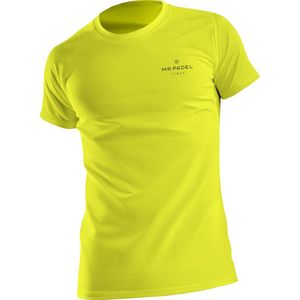 Mr Padel - Padel Shirt Man - Sportshirt Maat: L - Neon Geel