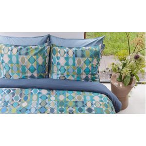 Beddinghouse Sumatra dekbedovertrek - Lits-Jumeaux XL - 260x200/220 - Blauw Groen