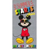 Mickey Mouse - Summer - Strandlaken - Grijs - 70 x 140 cm