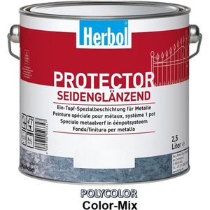 Herbol Protector - Synthetische zijdeglans metaalverf - 2 in 1 ( grondlaag en eindlaag) - RAL 5003 (Saffierblauw) - 2,50 L