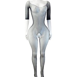 BamBella ® - Panty pak -Onesize - body suit - Dames - Onesize - Erotische jumpsuit van kant lingerie zwart