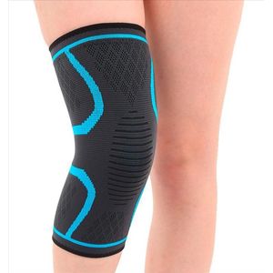 Jonyx - Kniebrace - Knieband - Compressie - Bandage - Knee sleeve - Tegen blessures - Elastisch - Grijs/blauw - Maat L