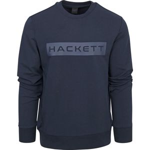 Hackett - Pullover Logo Navy - Heren - Maat M - Regular-fit