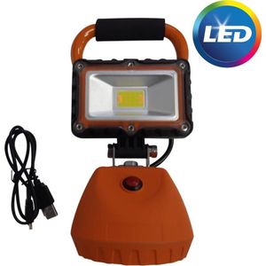 Werklamp LED - 10W - 5V - 1000LM - oplaadbaar - voorzien van handvat en steun