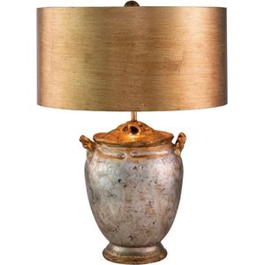 Flambeau LED Tafellamp Jackson | 1X E27 Max 60W | Antiqued Silver with Gold Leaf