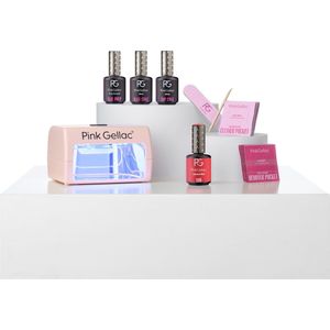 Pink Gellac - Dashing Glaze - Gellak Starterspakket - Rode Kleur - Manicure Set met LED UV Nagellamp
