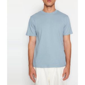 Trendyol Zwart-Wit Basic Slim Fit/Slim Cut 100% Katoen 2-Pack Korte Mouw T-Shirt Tmnss19Bo0075