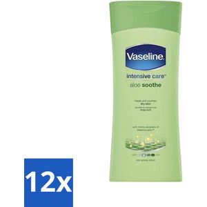 Vaseline - Aloe Soothe - Bodylotion - Verfrissend - 400 ml - Voordeelverpakking - 12 stuks