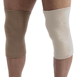 Orthopedische kniebandage van angorawol en merinos - voor artrose knie - gewrichtspijn en trauma - sportkniebandage - wit 4