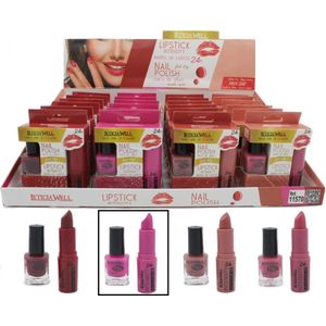 Leticia Well - Lipstick en Mini Nagellak - Fel Roze - 24H Intensity Matte Lipstick - Fast dry nagellak - Nummer 72