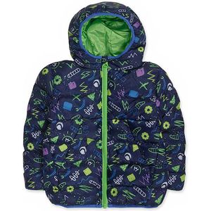 Tuc Tuc Gevoerde parka voor kinderen, marineblauw, collectie Robot Maker voor kinderen, Donkerblauw, 9 meses
