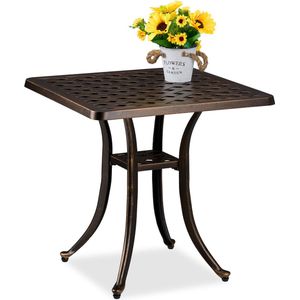 bijzettafel buiten - 53 x 54 x 54 cm - weerbestendig - gegoten aluminium