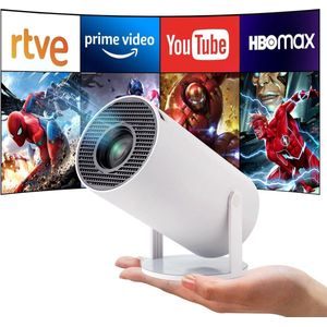 Azomor® Draagbare mini-videoprojector met 4K resolutie en ingebouwde Android OS