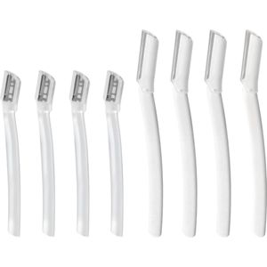 Ainy - Wenkbrauw Scheermesjes 8 Stuks | Scheermesje voor vrouw en mannen | Dermaplaning Trimmer met safety grid | Ontharen gezicht mesje | Eyebrow Razor | Scheermes voor dames en heren | Accessoires voor make up organizer of tasje