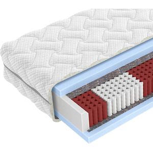 Beddenscout24 Alpine matras 200 x 210 - HR Koudschuim - 23cm dik - Ergonomisch - Antibacterieel - Wasbare hoes