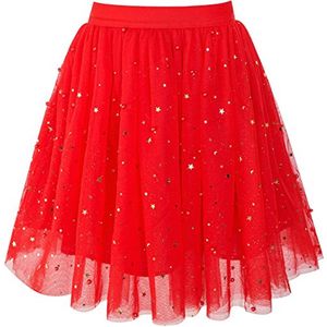 Meisjesrok Navy Blauw met Parels en Sterren - Glinsterende Tutu voor Dans - Leeftijd 4-12 Jaar