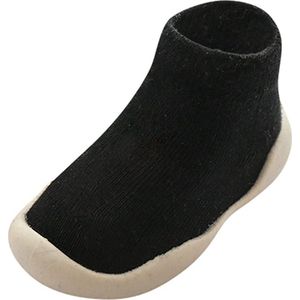 Antislip baby schoentjes - eerste loopschoentjes - schoenmaat 22-23 - 18-24 maanden (14cm) - zwart - Completebabyuitzet