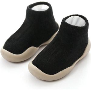 Antislip baby schoentjes - eerste loopschoentjes - schoenmaat 22-23 - 18-24 maanden (14cm) - zwart - Completebabyuitzet