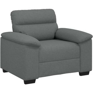 vidaXL - Fauteuil - 60 - cm - stof - donkergrijs
