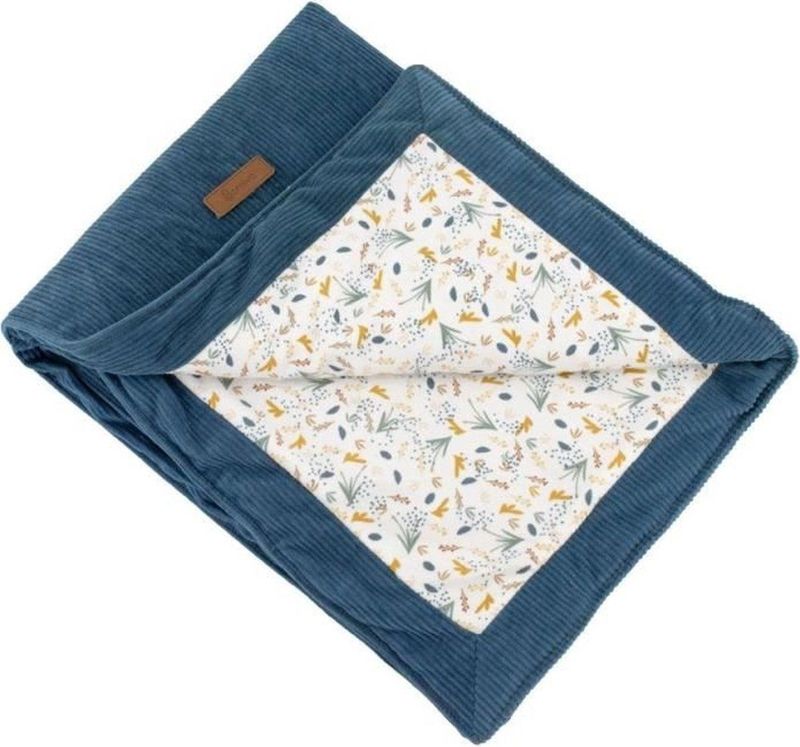 DOMIVA - AU FIL DE L'EAU - Dubbelzijdige Deken - 75 x 100 cm - Indigo