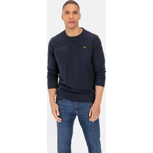 camel active Sweatshirt van gecertificeerd biologisch katoen - Maat menswear-XL - Donker blauw