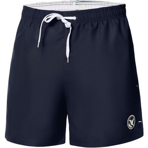 Ladeheid LA-LA40-198-SWS Heren Zwembroek - Zwemshorts - met zijzakken en achterzak - sneldrogend - met binnenslip van mesh - Koordsluiting - Polyester - Marineblauw - S
