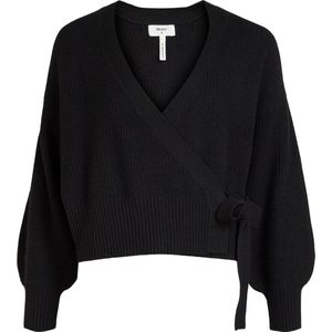 Object - Malena L/S Wrap Cardigan - Vest - Zwart