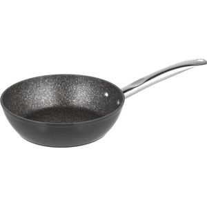 Michelino 15111 - Wokpan - Ø 24cm - Zwart / Zilver - Serie Marie