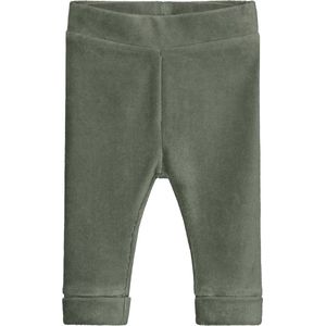 Prénatal newborn broek rib velours - Meisjes en Jongens - Light Forest Green - Maat 68