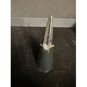 ring met zilverkleurige strepen | Moederdag | Verjaardagscadeau| Cadeautje| Valentijnsdag| Kado | sieraden | vaderdag | oorbellen | oorsieraden