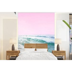 Zee - Golven - Roze - Natuur - Behangpapier