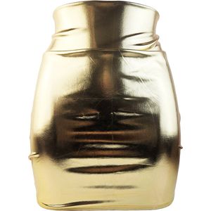 BamBella® - Rok - Maat L/XL- Shiny Glans Wetlook rokje Super shine metallic Glans Goudkleurig Lame