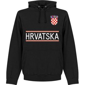 Kroatië Team Hooded Sweater - Zwart  - M