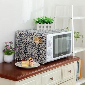 Stofdichte Overtrek Magnetron Oven Accessoire Beschermende Cover - Blauw en Wit Porselein Washing Machine