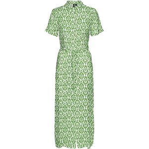 Vero Moda Jurk Vmeasy Joy S/s Long Shirt Dress Wvn 10297365 Classic Green/kylie Dames Maat - XL