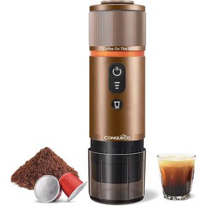 Draagbare Espresso Koffiezetapparaat - Elektrische Auto Espressomachine - Capsule Koffiezetter met Oplaadbare Batterij - Geschikt voor Kamperen