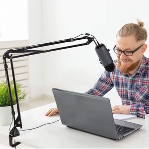 microfoonarm / Premium Low Profile Microphone Arm and Cable Ducts, Desk Clamp, 54.8 x 16 x 9.7 centimetres