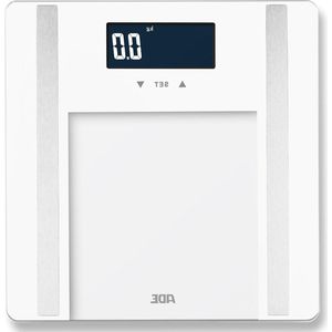 Weegschaal - Personenweegschaal Lichaamsvet 200 kg BMI Spiermassa Lichaamswater BMR Gebruikersherkenning Wit