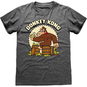 Super Mario Donkey Kong Heren T-shirt - gemêleerd donkergrijs - S