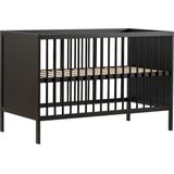 Cabino Baby Bed / Ledikant Lola 60x120 cm Verstelbare Bodem - Zwart