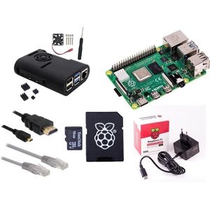 Raspberry Pi 4 - 8Gb - Fan kit - 2019 - standaard inclusief heatsinks, ventilator en 3A voeding
